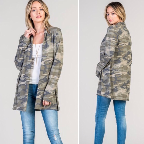 Last one! XL Camouflage Open front cardigan - Picture 3 of 7